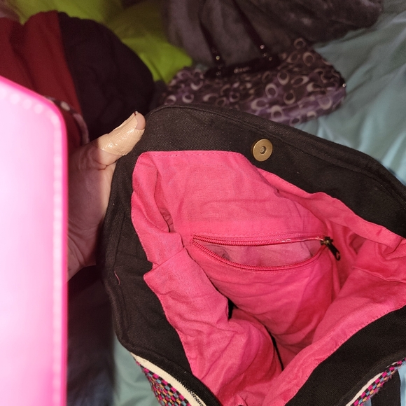 Used Colorful Shoulder Tote - Picture 4 of 4